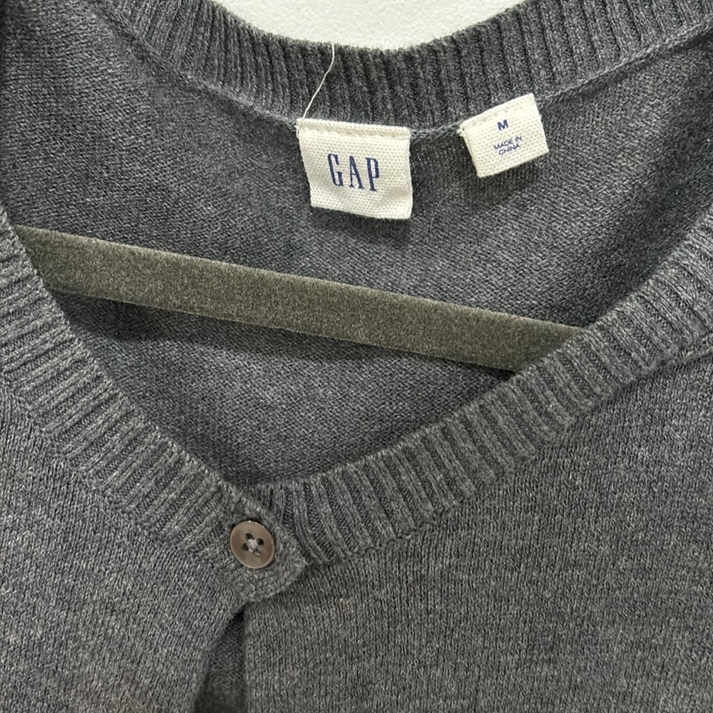 Gap Grey Button Down Cardigan - Medium - image 2